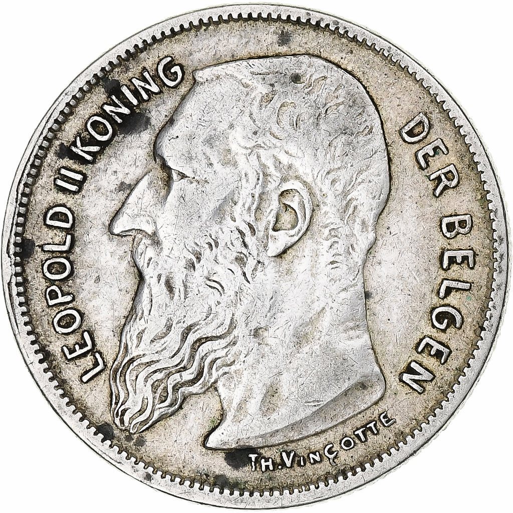 Monnaie, Belgique, Leopold II, 2 Francs, 2 Frank, 1909, TTB, Argent, KM:59