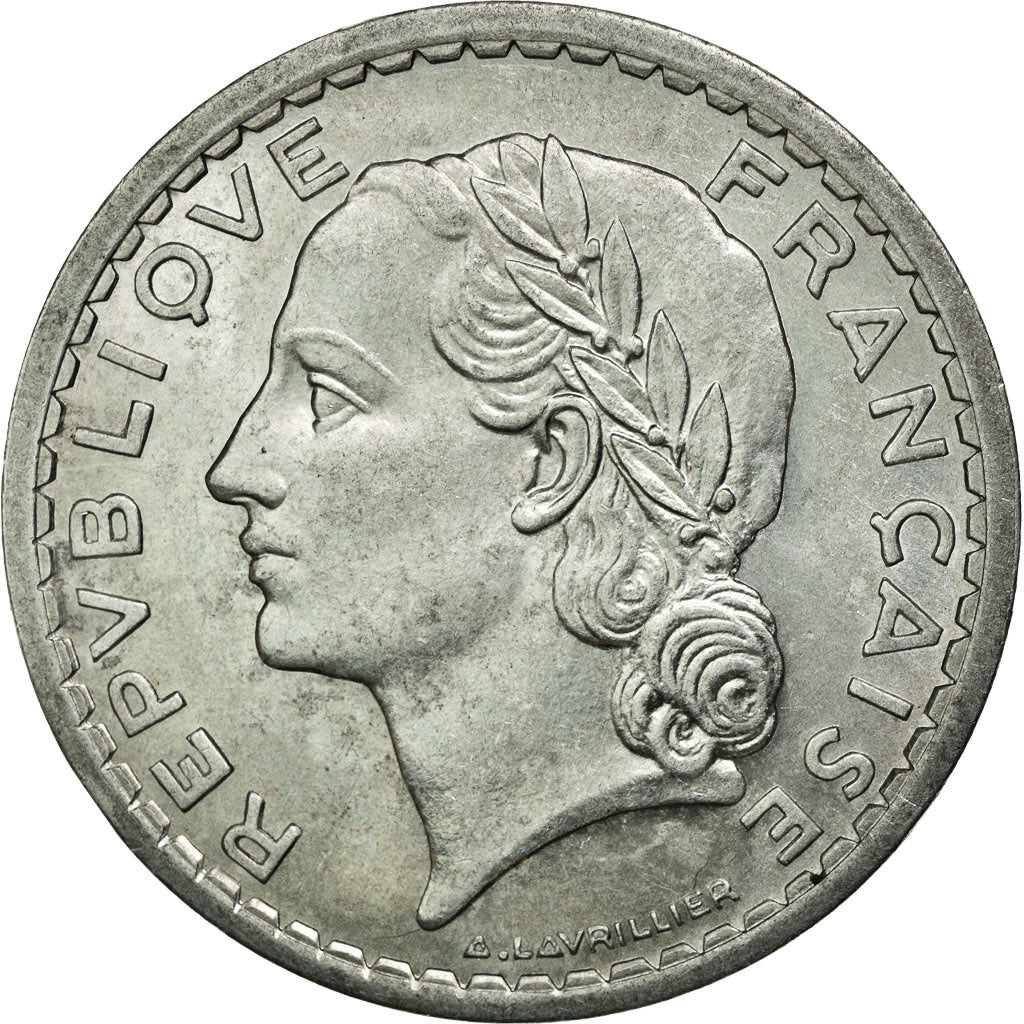 Münze, Frankreich, Lavrillier, 5 Francs, 1945, Beaumont le Roger, VZ+