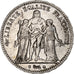 Moneta, Francia, Hercule, 5 Francs, 1876, Paris, BB, Argento, KM:820.1