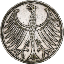 Monnaie, République fédérale allemande, 5 Mark, 1951, Stuttgart, TB+, Argent