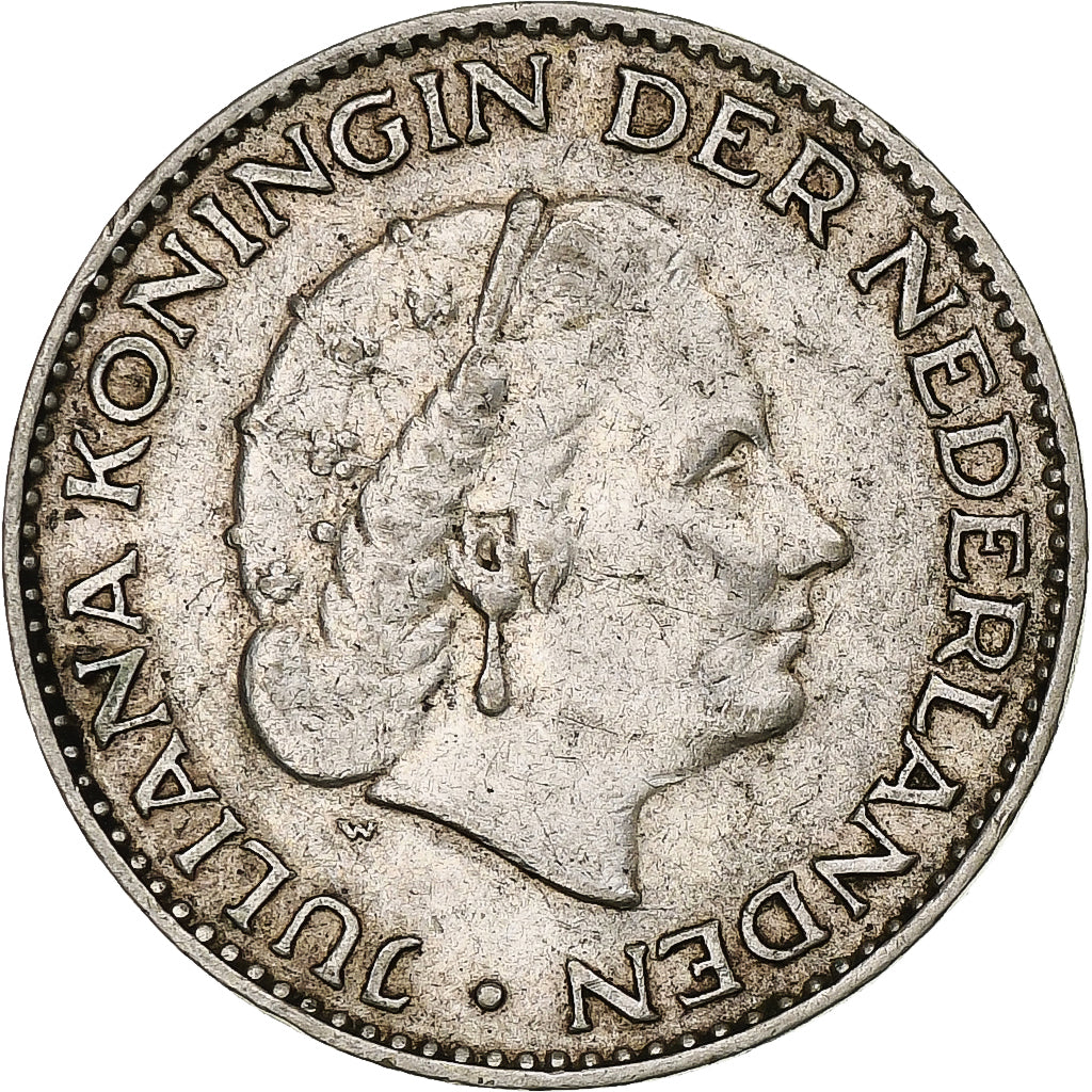 Pays-Bas, Juliana, Gulden, 1956, Argent, TTB, KM:184