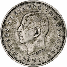 GREECE, 20 Drachmai, 1960, KM #85, EF(40-45), Silver, 26.2, 7.30