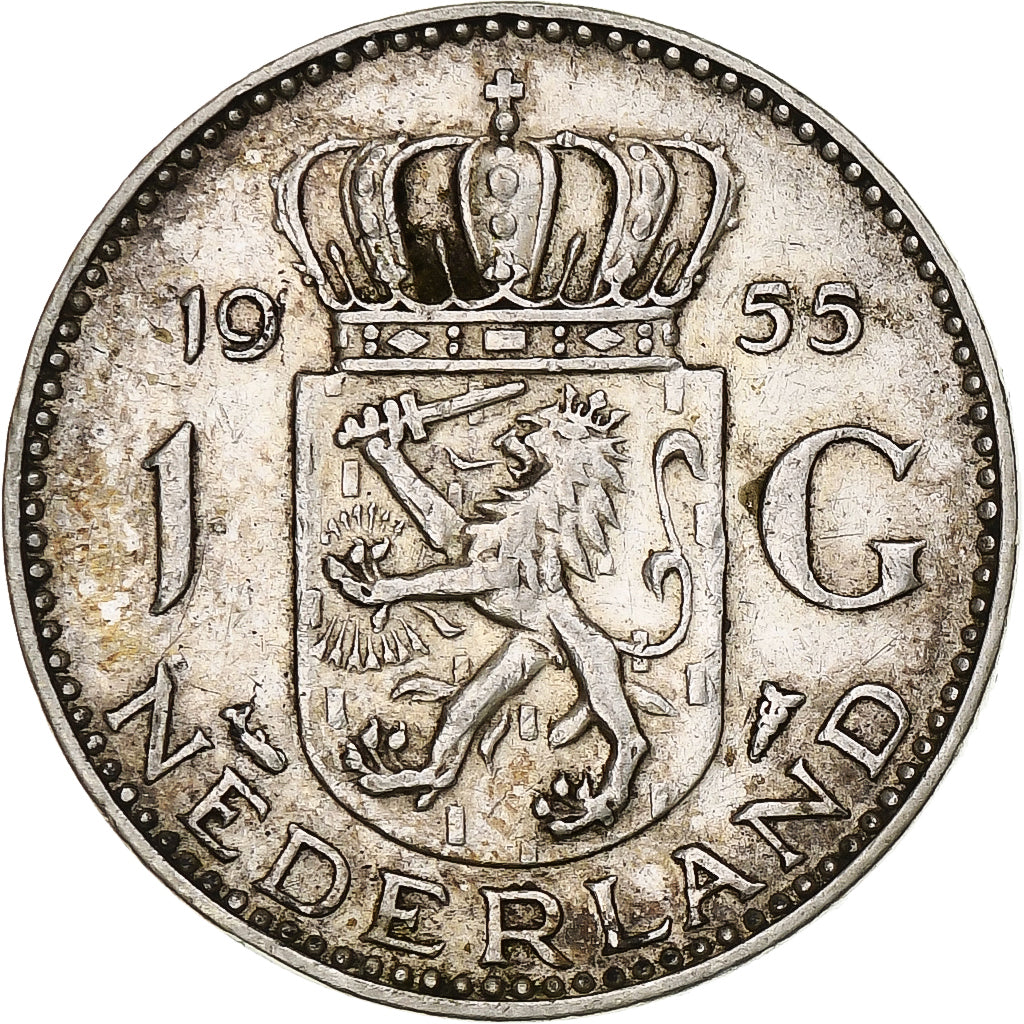 Pays-Bas, Juliana, 1 Gulden, 1955, KM 184