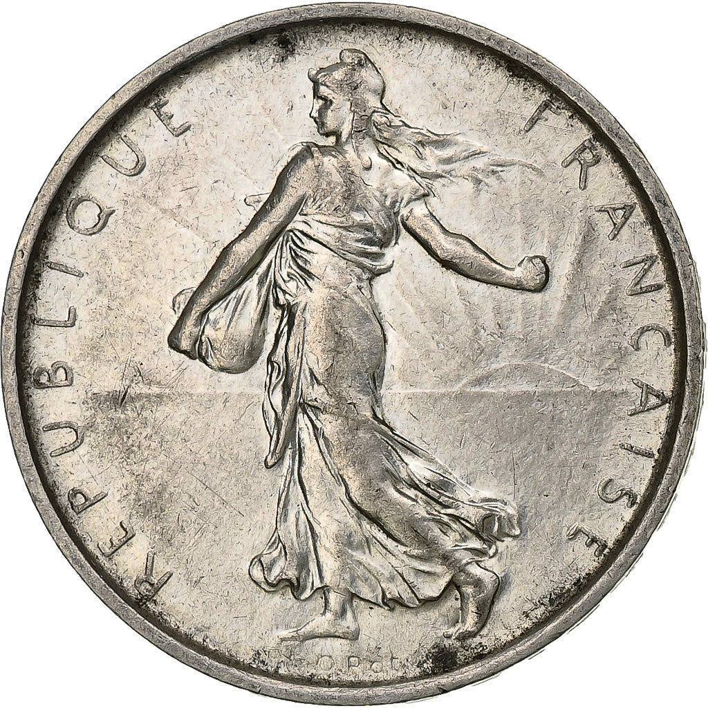 Moneta, Francja, Semeuse, 5 Francs, 1969, Paris, MS(63), Srebro, KM:926