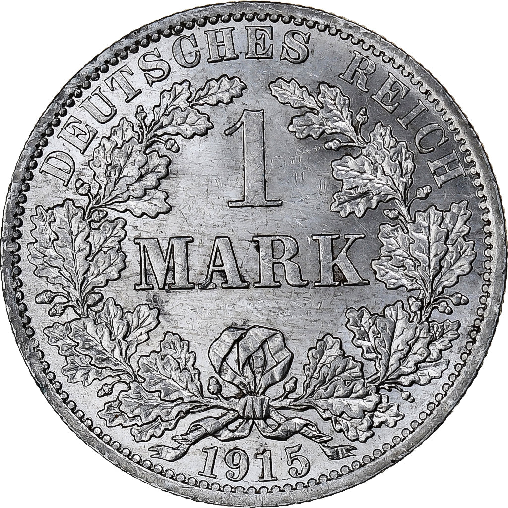 ALEMANIA - IMPERIO, Wilhelm II, Mark, 1915, Berlin, Plata, EBC+, KM:14