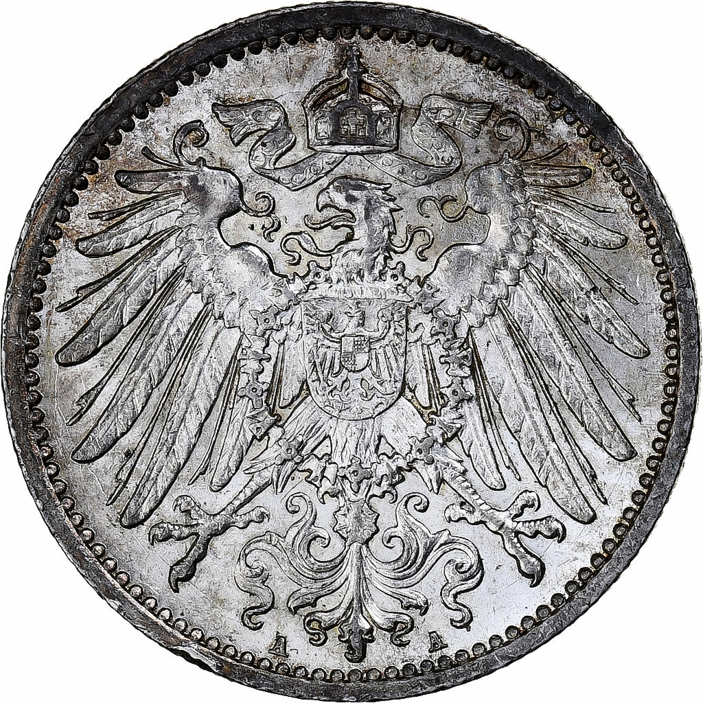 GERMANY - EMPIRE, Wilhelm II, Mark, 1915, Berlin, Silber, VZ+, KM:14