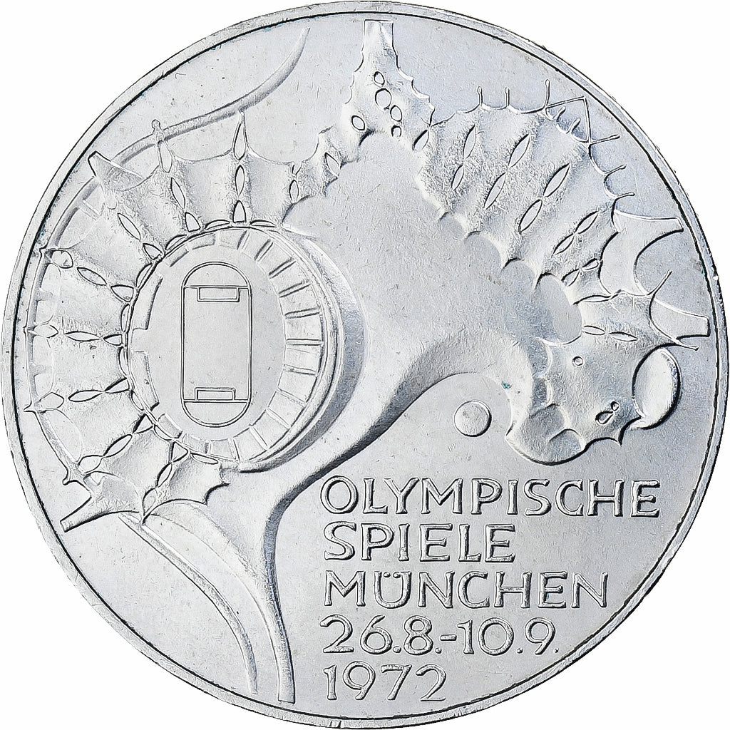 Moeda, ALEMANHA - REPÚBLICA FEDERAL, 10 Mark, 1972, Hamburg, AU(50-53), Prata