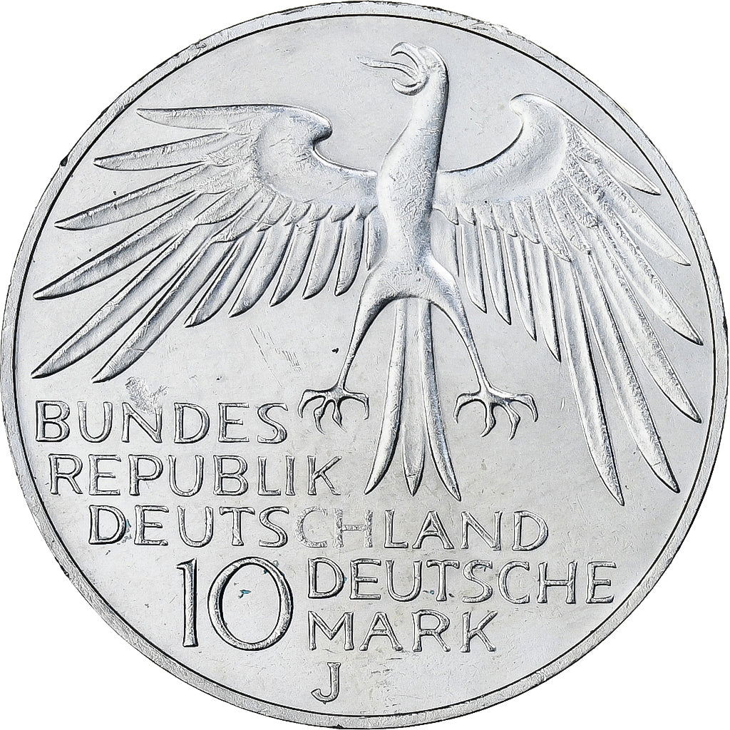 Moeda, ALEMANHA - REPÚBLICA FEDERAL, 10 Mark, 1972, Hamburg, AU(50-53), Prata