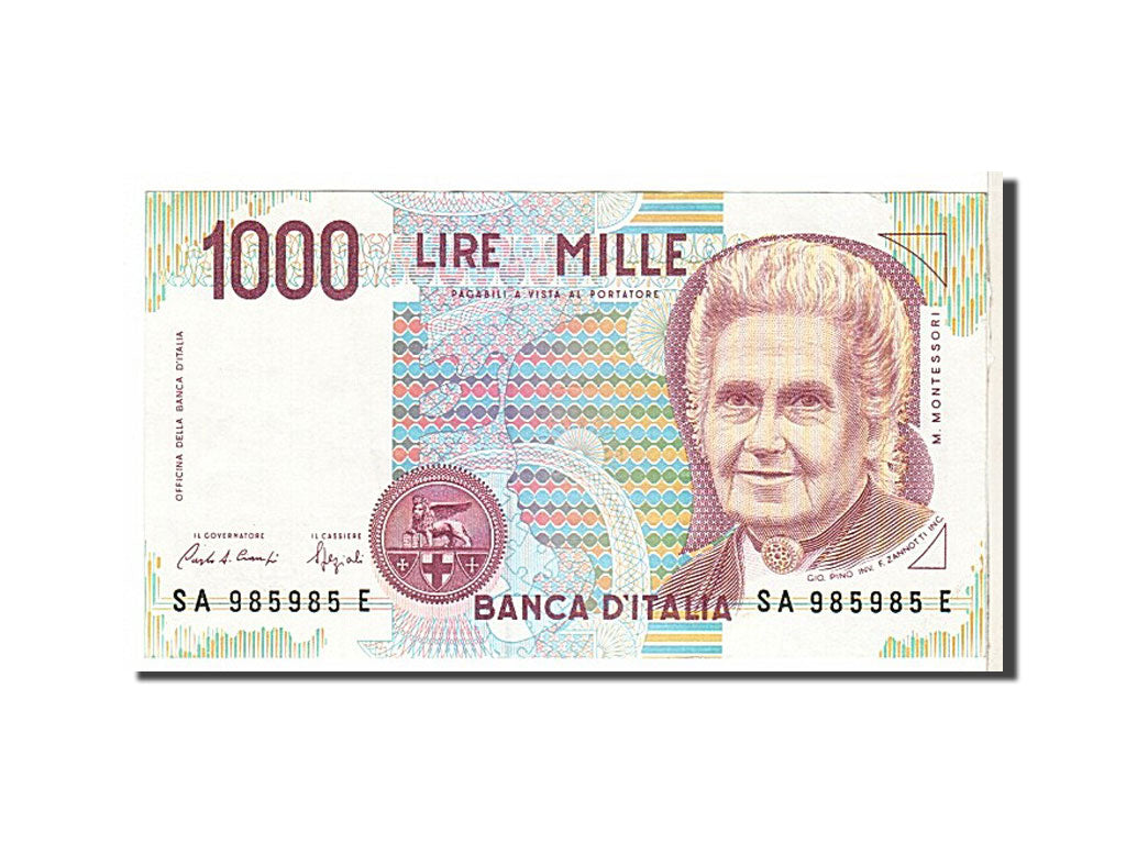 Geldschein, Italien, 1000 Lire, 1990, SS