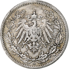 Coin, GERMANY - EMPIRE, 1/2 Mark, 1906, Berlin, EF(40-45), Silver, KM:17