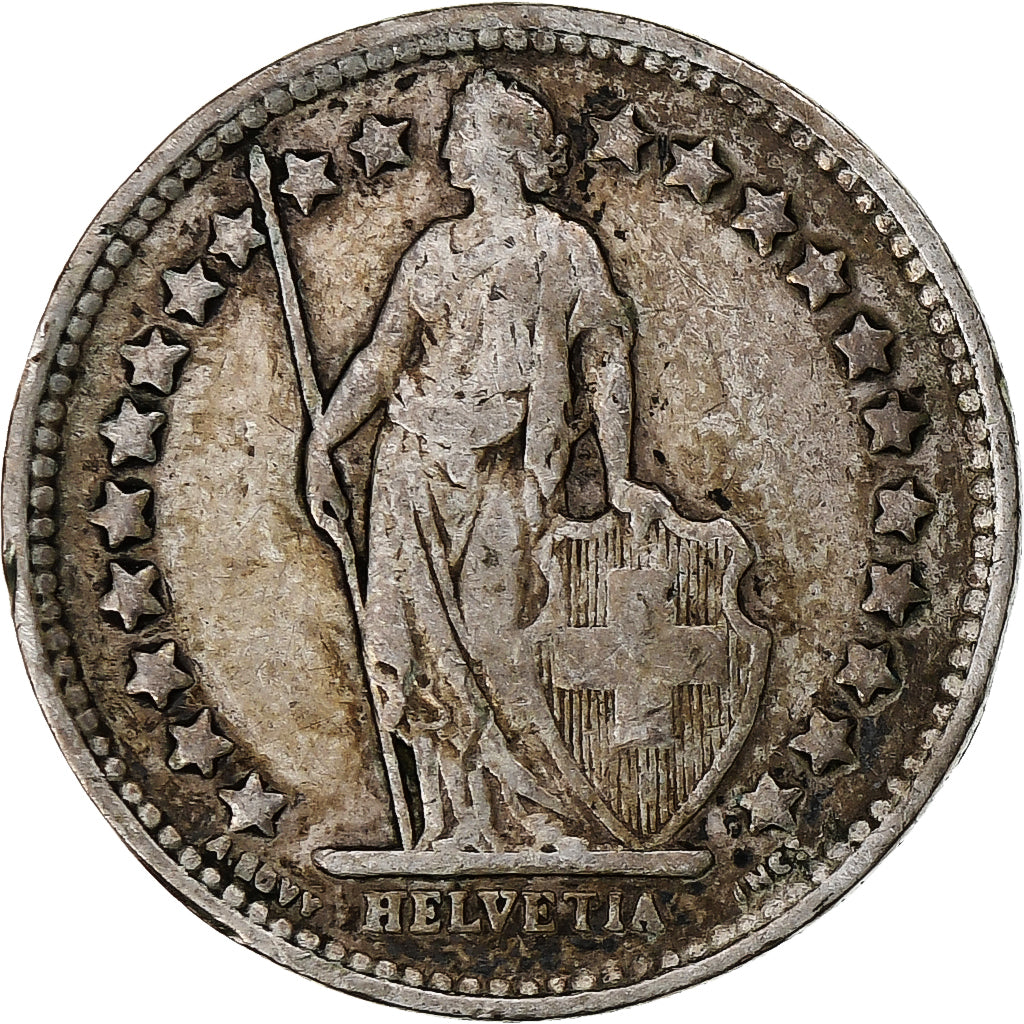 Coin, Switzerland, 1/2 Franc, 1921, Bern, EF(40-45), Silver, KM:23