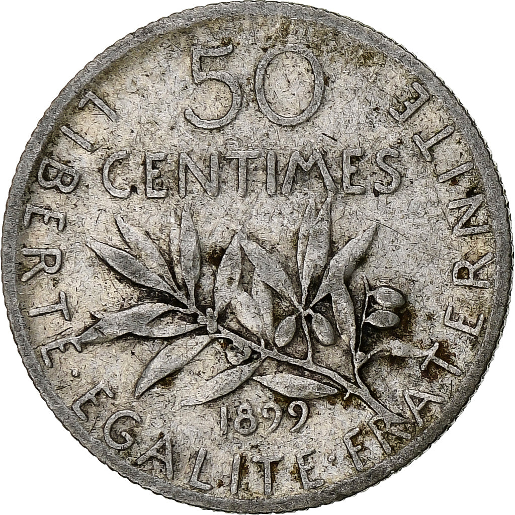 France, 50 Centimes, Semeuse, 1899, Paris, Argent, TB+, Gadoury:420, KM:854