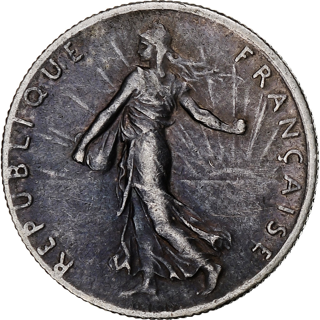 Frankrijk, 50 Centimes, Semeuse, 1918, Paris, Zilver, ZF+, Gadoury:420, KM:854