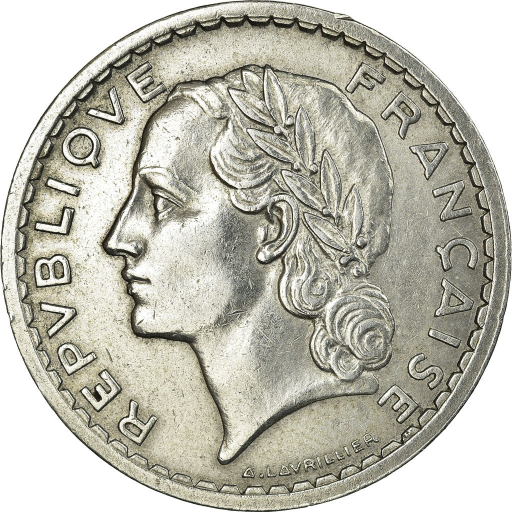 Coin, France, Lavrillier, 5 Francs, 1948, Beaumont le Roger, AU(50-53)