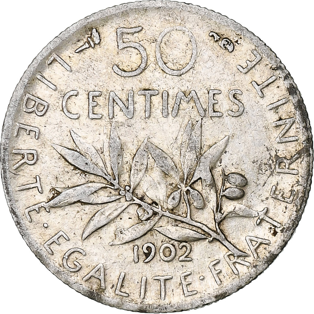 Münze, Frankreich, Semeuse, 50 Centimes, 1902, Paris, S+, Silber, KM:854