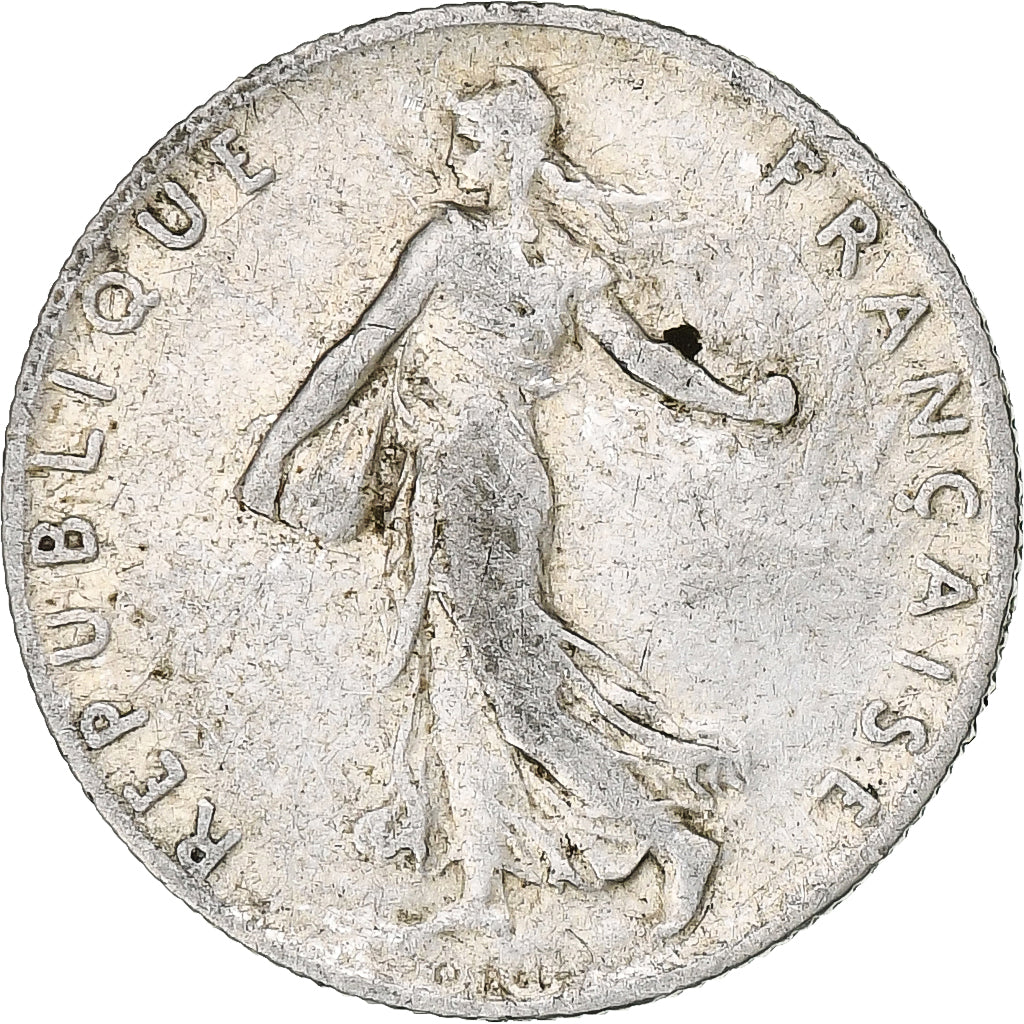 Moneda, Francia, Semeuse, 50 Centimes, 1908, Paris, BC+, Plata, KM:854