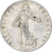 Moneda, Francia, Semeuse, 50 Centimes, 1908, Paris, BC+, Plata, KM:854