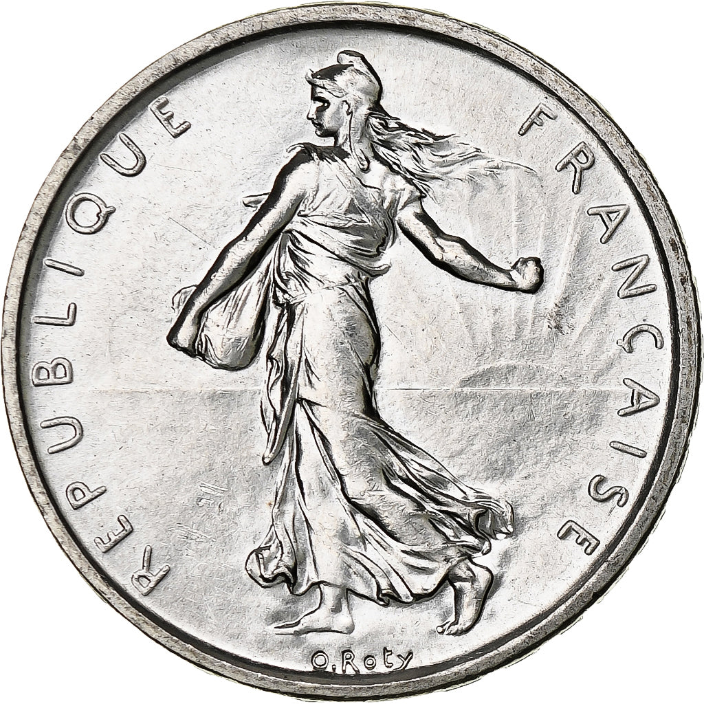 Moneta, Francja, Semeuse, 5 Francs, 1960, MS(60-62), Srebro, KM:926, Gadoury:770