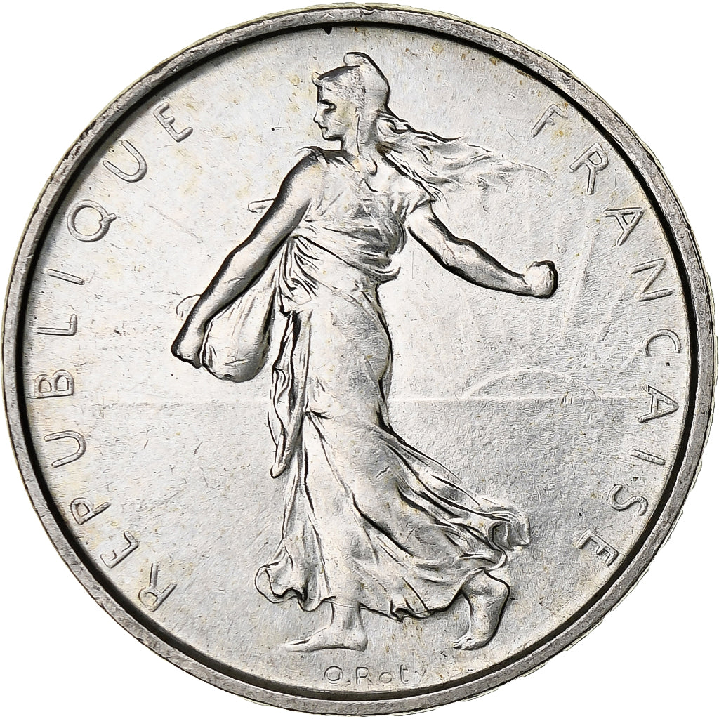Moneta, Francja, Semeuse, 5 Francs, 1962, Paris, MS(60-62), Srebro, KM:926