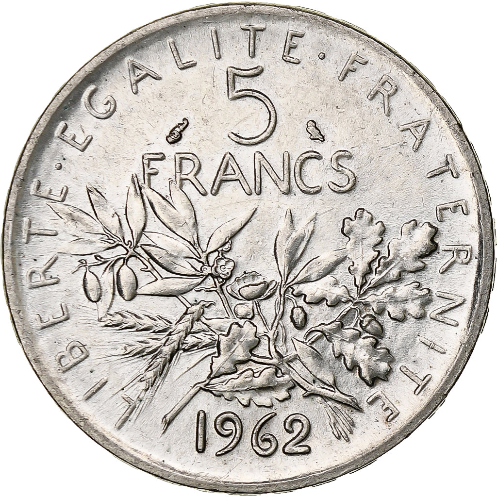 Coin, France, Semeuse, 5 Francs, 1962, Paris, MS(60-62), Silver, KM:926