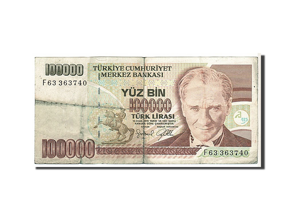 Banknote, Turkey, 100,000 Lira, 1997, VF(20-25)