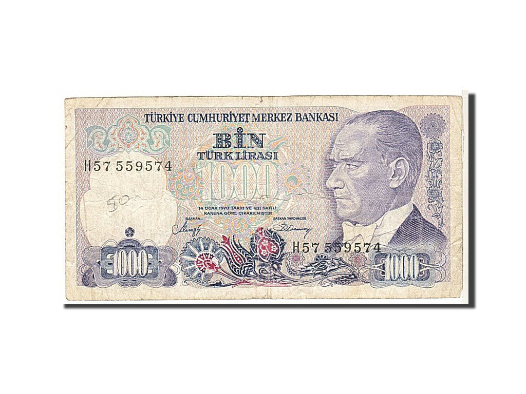 Geldschein, Türkei, 1000 Lira, 1986, S