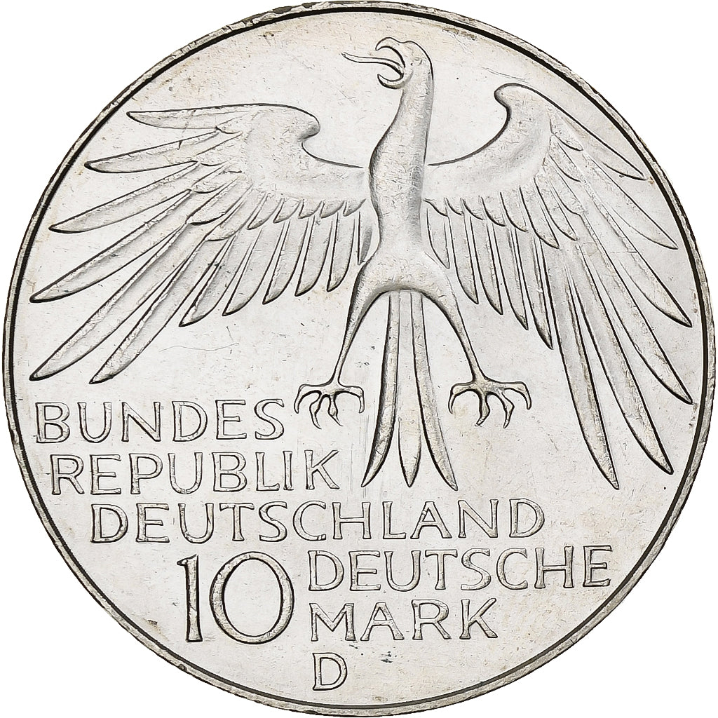 Coin, GERMANY - FEDERAL REPUBLIC, 10 Mark, 1972, Munich, BE, MS(63), Silver