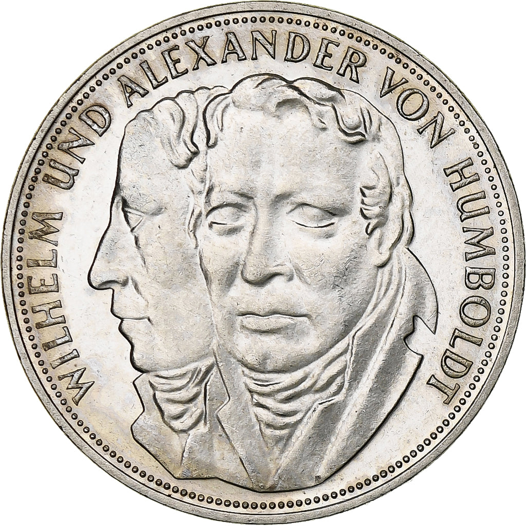 GERMANIA - REPUBBLICA FEDERALE, 5 Mark, 1967, Stuttgart, Argento, SPL, KM:120.1