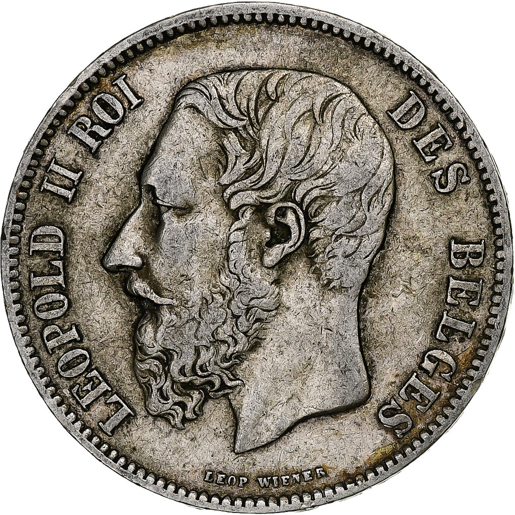 Coin, Belgium, Leopold II, 5 Francs, 5 Frank, 1873, VF(30-35), Silver, KM:24