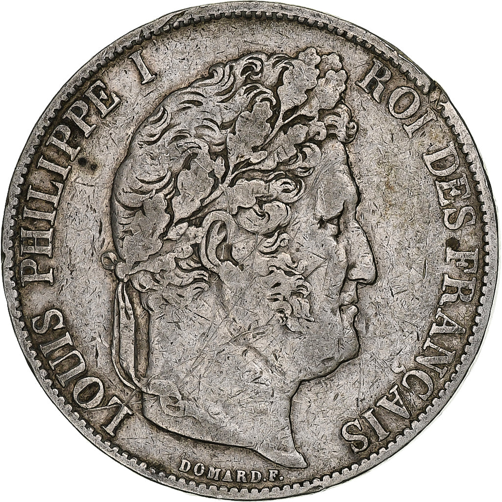 Münze, Frankreich, Louis-Philippe, 5 Francs, 1845, Lille, S+, Silber