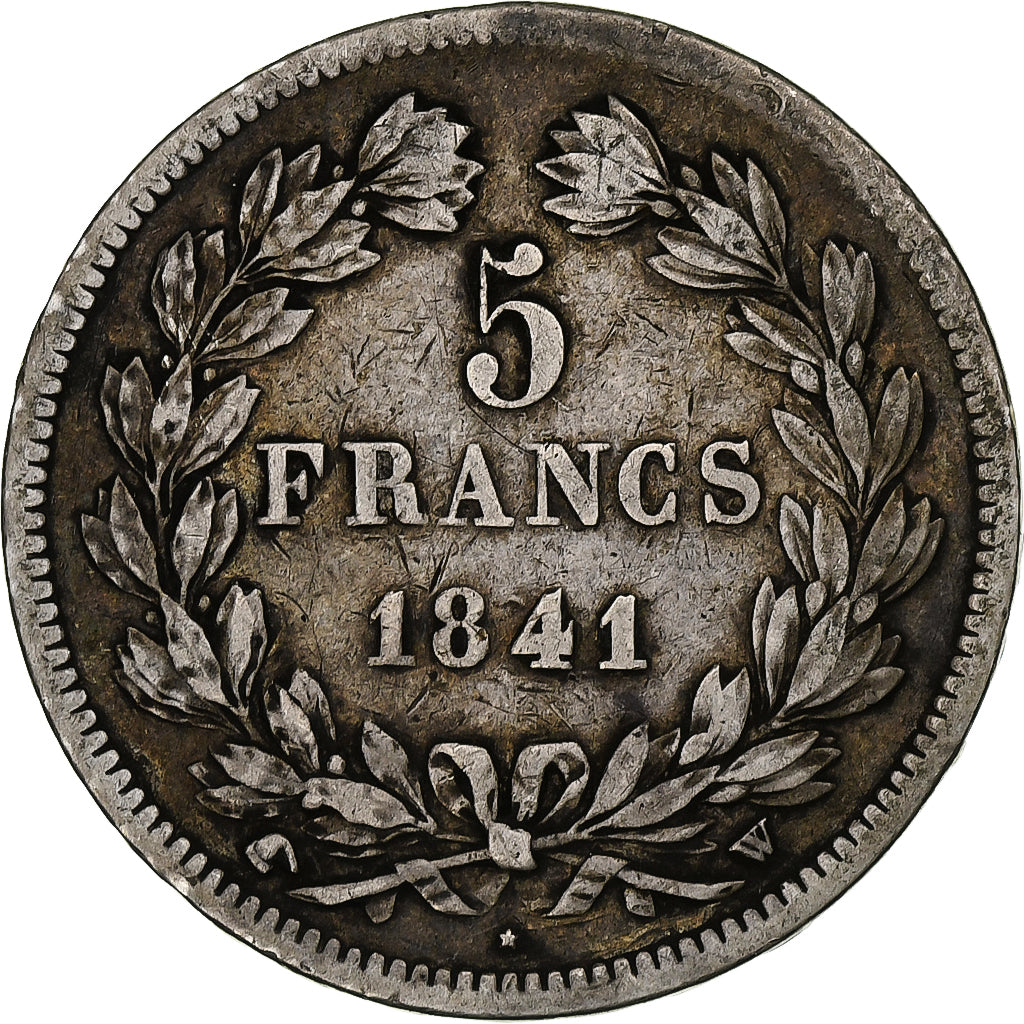 Coin, France, Louis-Philippe, 5 Francs, 1841, Lille, VF(30-35), Silver