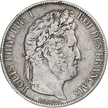 Coin, France, Louis-Philippe, 5 Francs, 1844, Paris, VF(30-35), Silver