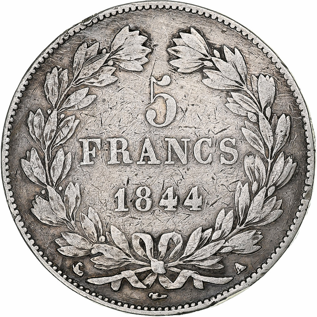 Coin, France, Louis-Philippe, 5 Francs, 1844, Paris, VF(30-35), Silver