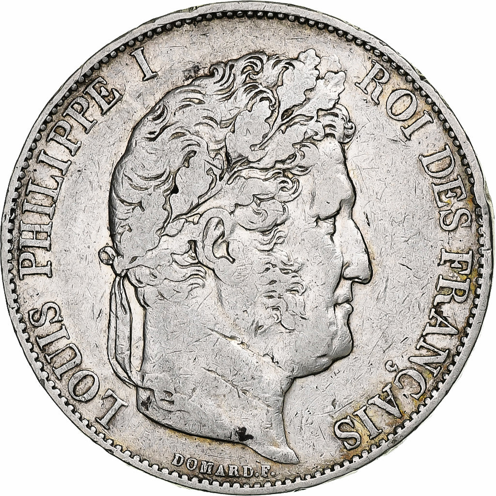 Coin, France, Louis-Philippe, 5 Francs, 1844, Lille, VF(30-35), Silver