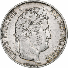 Coin, France, Louis-Philippe, 5 Francs, 1844, Lille, VF(30-35), Silver