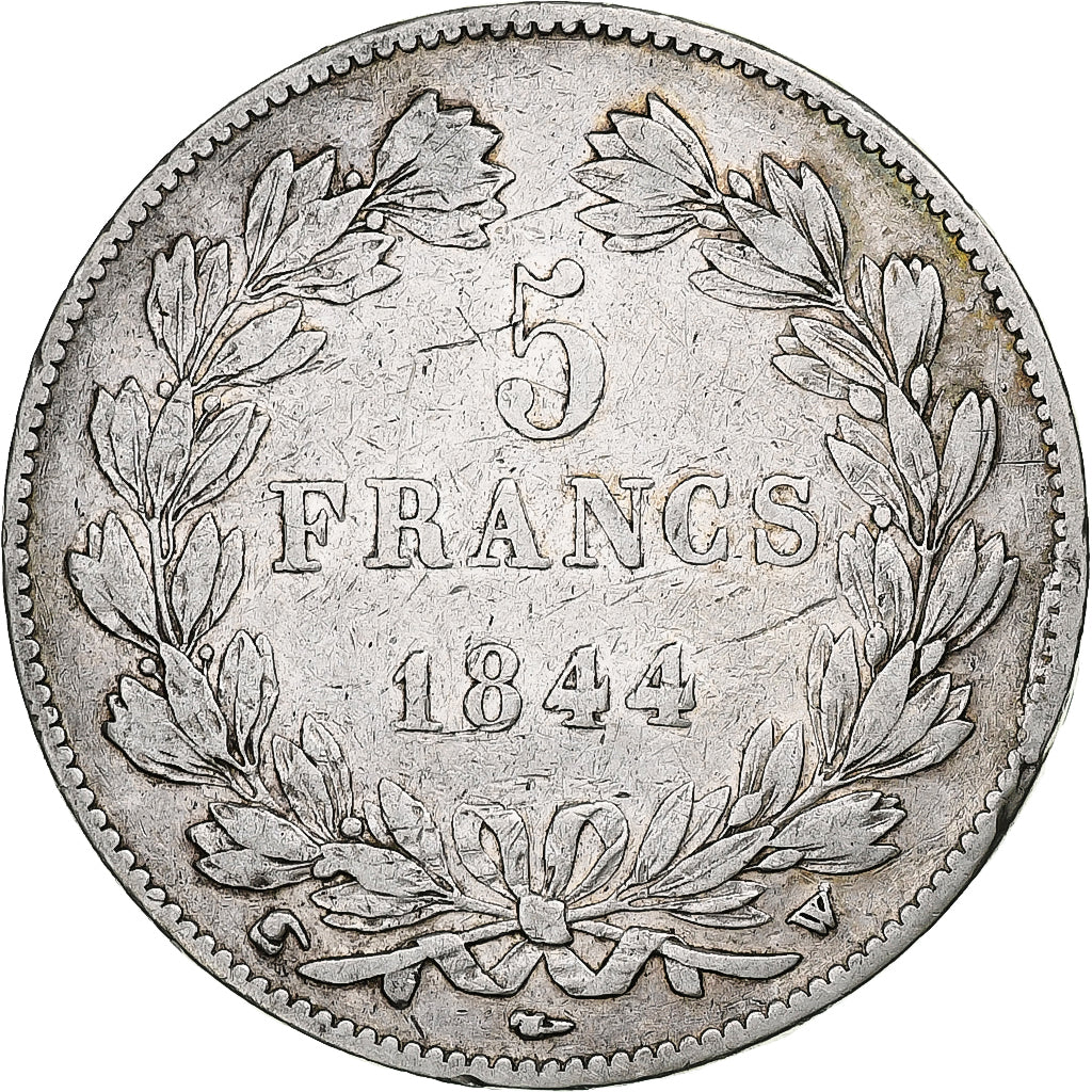 Coin, France, Louis-Philippe, 5 Francs, 1844, Lille, VF(30-35), Silver