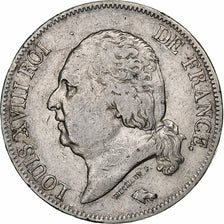 Coin, France, Louis XVIII, 5 Francs, 1824, Paris, VF(30-35)
