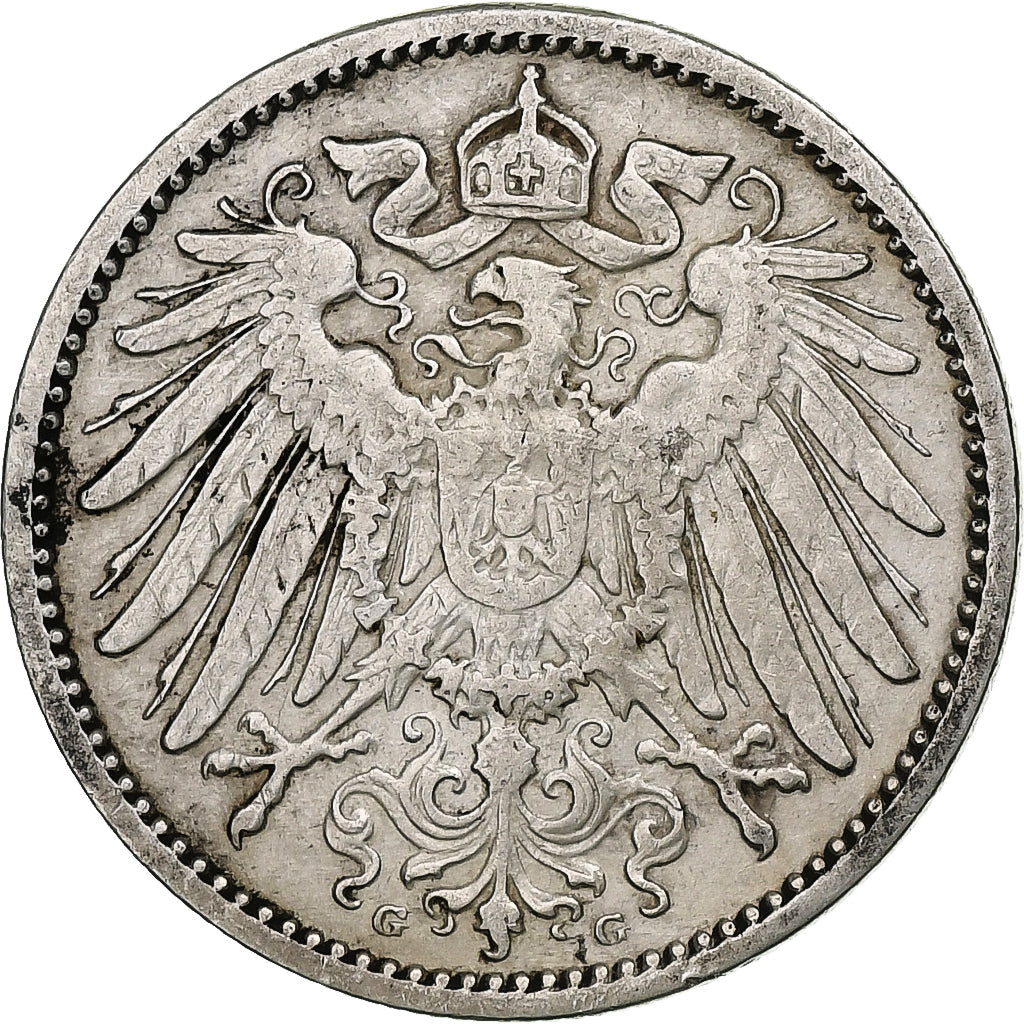 GERMANY - EMPIRE, Wilhelm II, Mark, 1908, Karlsruhe, Silver, VF(30-35), KM:14