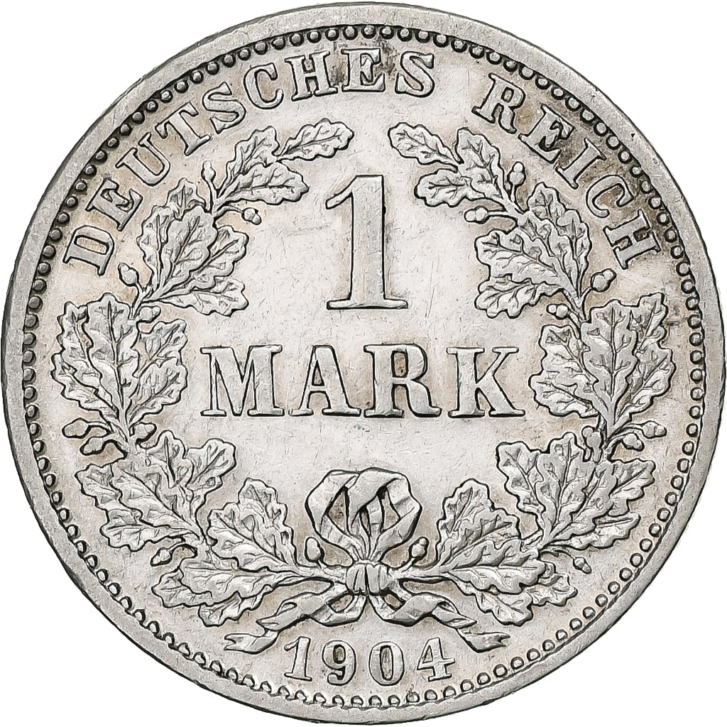 Coin, GERMANY - EMPIRE, Wilhelm II, Mark, 1904, Munich, EF(40-45), Silver, KM:14