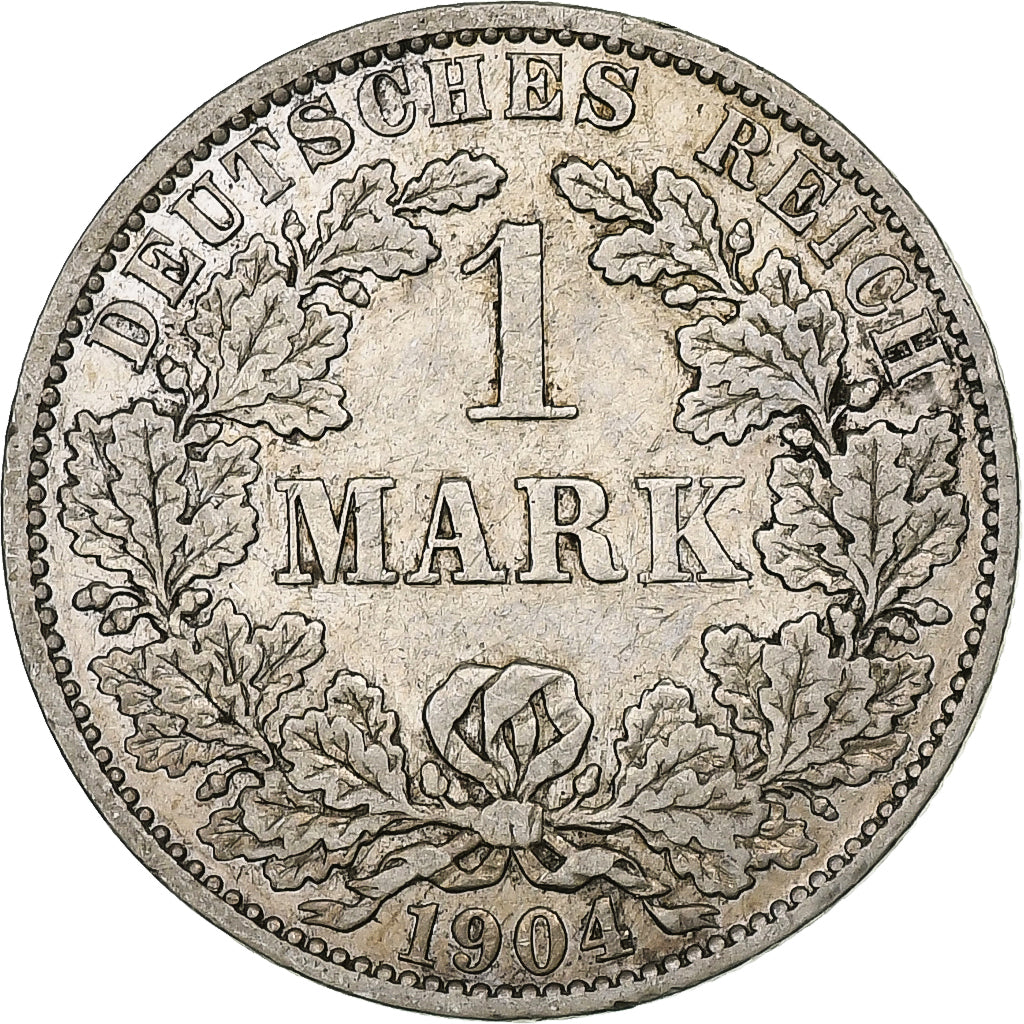 GERMANY - EMPIRE, Wilhelm II, Mark, 1904, Berlin, Silver, VF(30-35), KM:14