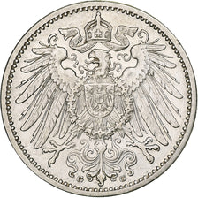 Coin, GERMANY - EMPIRE, Wilhelm II, Mark, 1904, Karlsruhe, EF(40-45), Silver