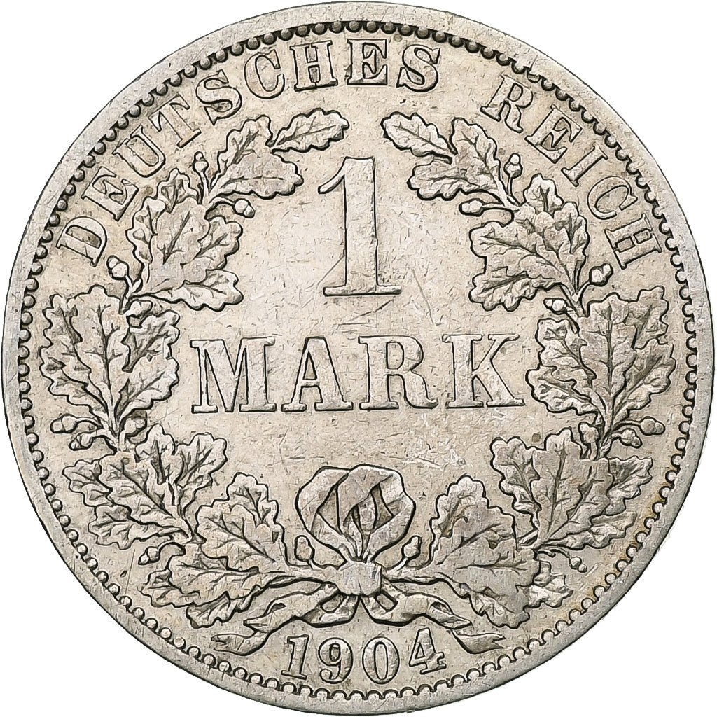 Coin, GERMANY - EMPIRE, Wilhelm II, Mark, 1904, Berlin, EF(40-45), Silver, KM:14