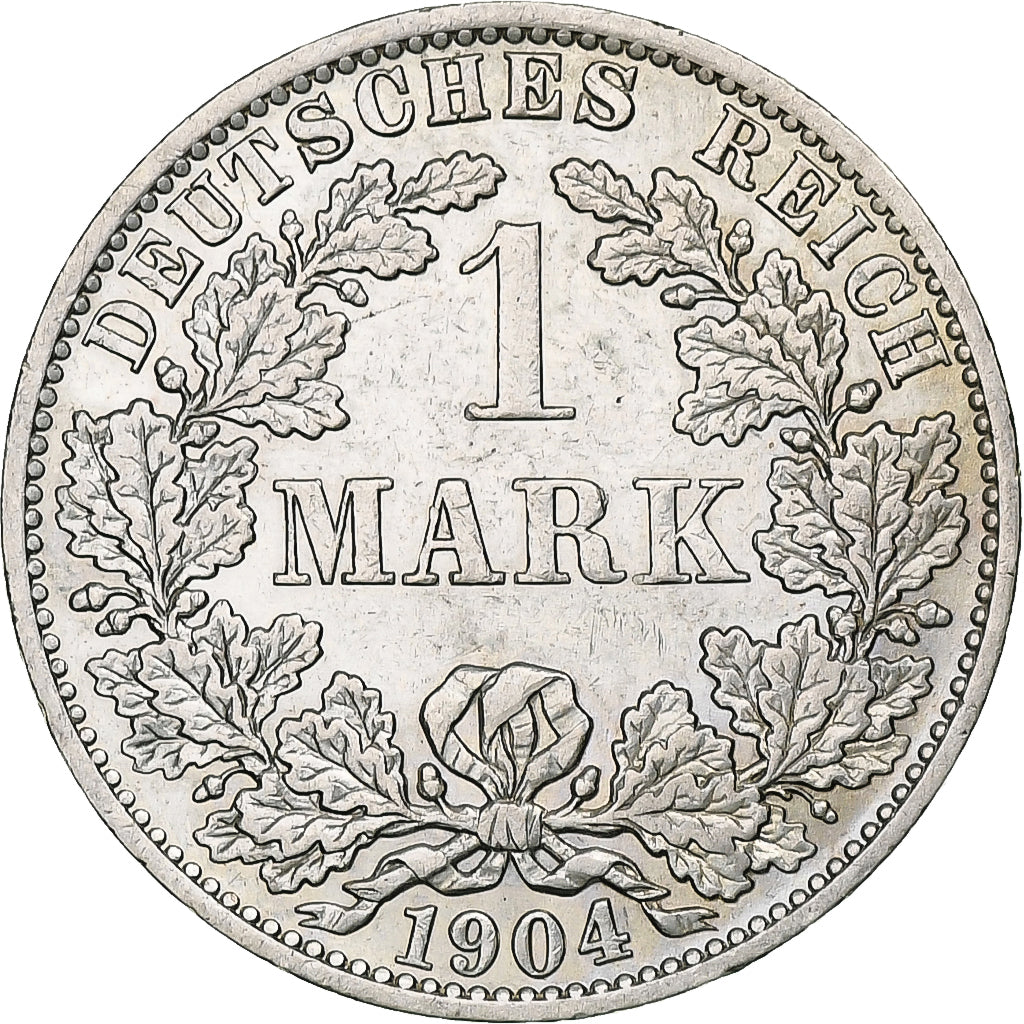Coin, GERMANY - EMPIRE, Wilhelm II, Mark, 1904, Berlin, EF(40-45), Silver, KM:14
