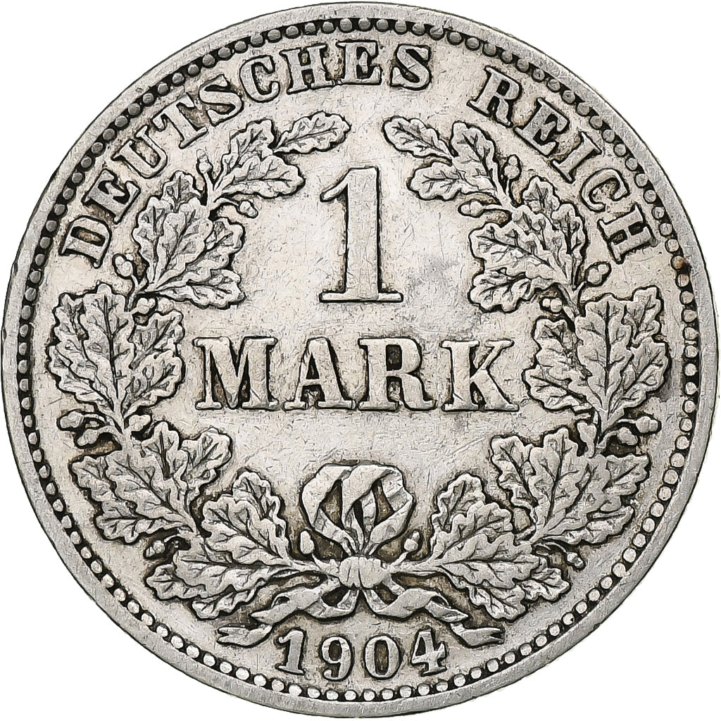 Münze, GERMANY - EMPIRE, Wilhelm II, Mark, 1904, Muldenhütten, SS, Silber