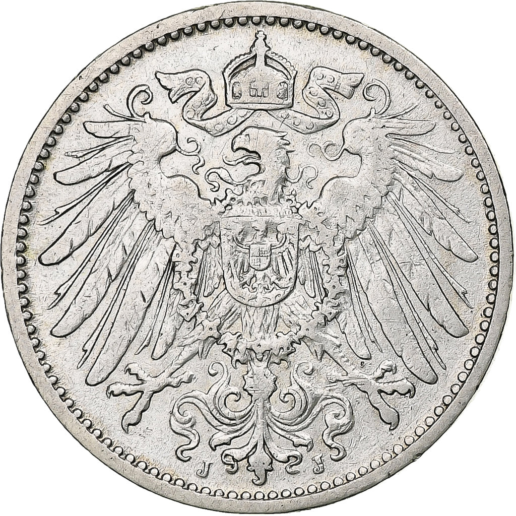 ALEMANIA - IMPERIO, Wilhelm II, Mark, 1904, Hambourg, Plata, MBC, KM:14
