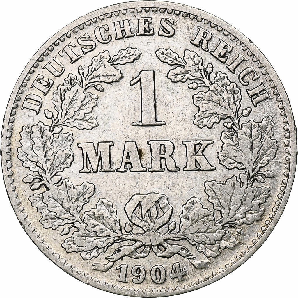 ALEMANIA - IMPERIO, Wilhelm II, Mark, 1904, Hambourg, Plata, MBC, KM:14