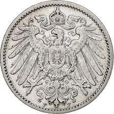 GERMANY - EMPIRE, Wilhelm II, Mark, 1904, Stuttgart, Silber, SS, KM:14