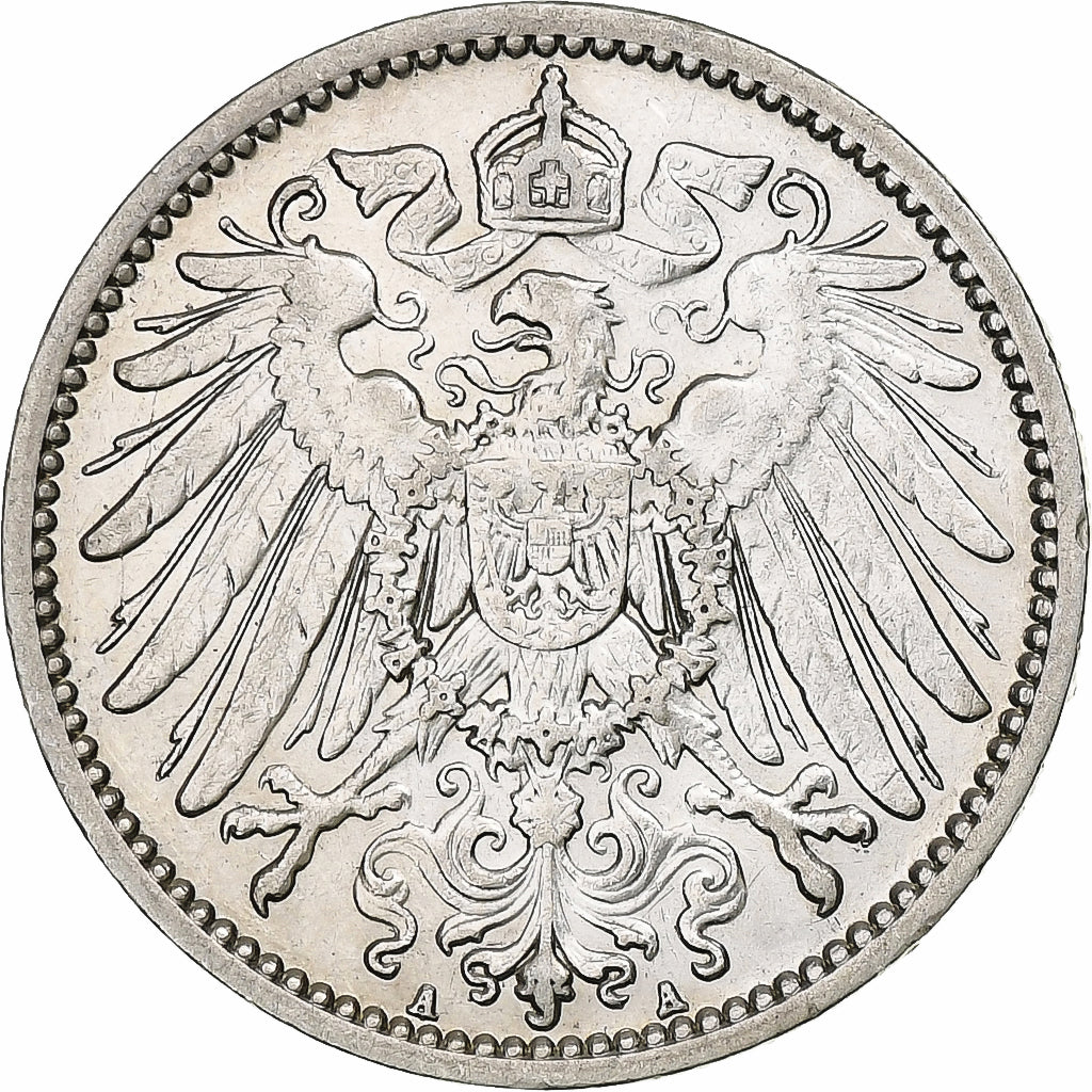 ALEMANHA - IMPÉRIO, Wilhelm II, Mark, 1909, Berlin, Prata, AU(50-53), KM:14