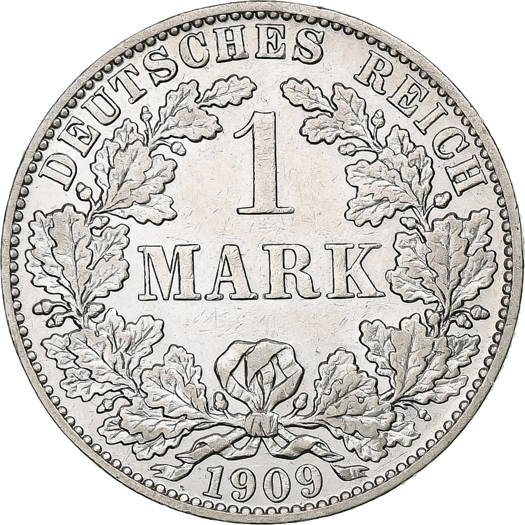 GERMANY - EMPIRE, Wilhelm II, Mark, 1909, Berlin, Silber, SS+, KM:14