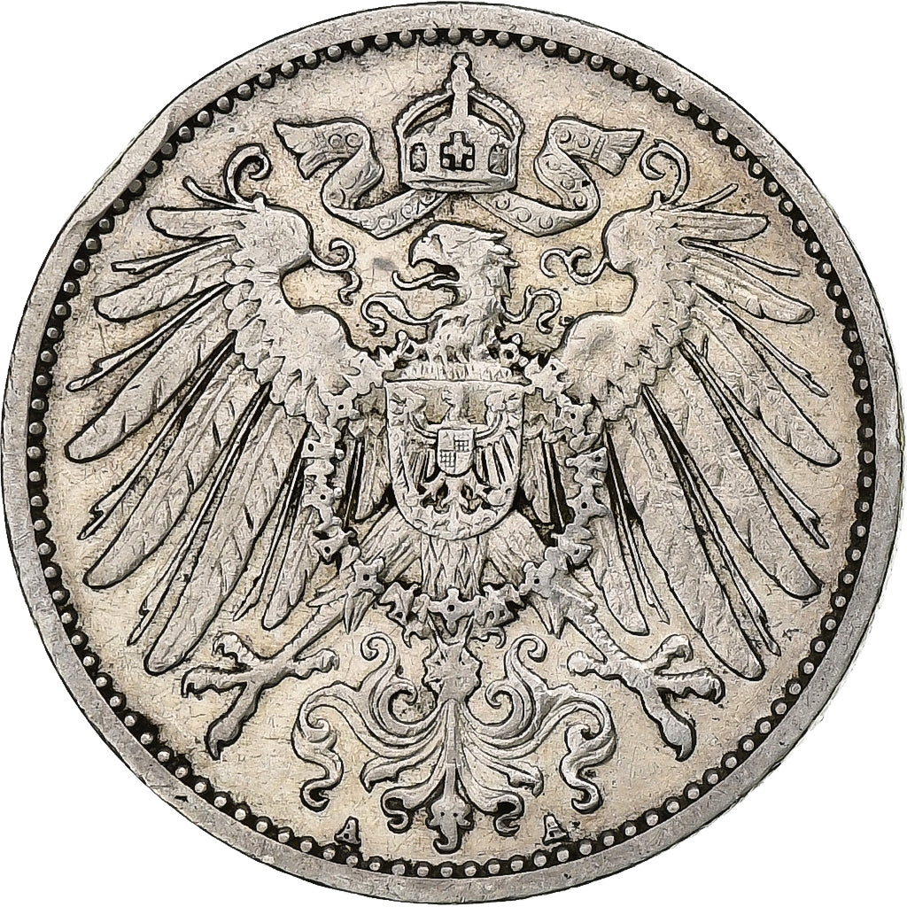 GERMANY - EMPIRE, Wilhelm II, Mark, 1909, Berlin, Silber, SS+, KM:14